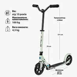 Самокат Micro Speed Deluxe Зелений (SA0211) - мініатюра 6