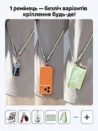 Кабель-ремінець UGREEN L508 USB-C - USB-C 60 Вт 1,2 м зелено-білий (35500) - мініатюра 11