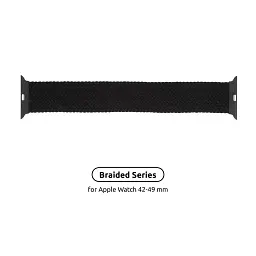 Ремінець до смарт-годинника Armorstandart Braided Solo Loop для Apple Watch 49/46/45/44/42 (Series 1-3) Charcoal Size 10 (172 mm) (ARM58074)