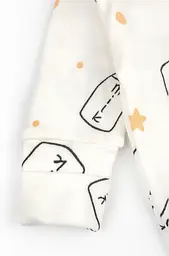 Комбінезон бавовняний для немовлят на кнопках Milk зі швами назовні - мініатюра 3