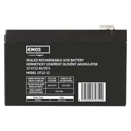 Батарея до ДБЖ EMOS 12V 12Ah (B9656) - мініатюра 2