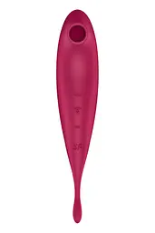 Вакуумний кліторальний стимулятор з вібрацією Satisfyer Twirling Pro+ червоний - мініатюра 3