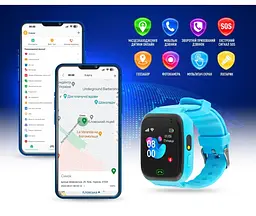 Дитячий смарт-годинник Garmix PointPRO-100 WiFi Blue - мініатюра 2