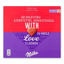 Цукерки Milka With Love з горіховою начинкою 110 г