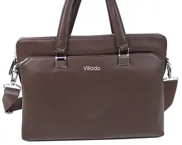 Жіночий діловий портфель з екошкіри Villado Коричневий - мініатюра 6