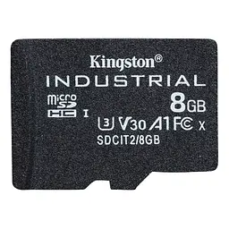 Карта пам'яті Kingston 8GB microSDHC Industrial C10 A1 pSLC Card Single Pack w/o Adapter SDCIT2/8GBSP (SDCIT2/8GBSP)
