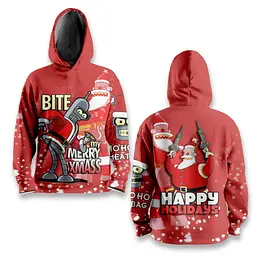 Худі спортивне з 3D принтом HAPPY HOLDAYS 31529 3XL