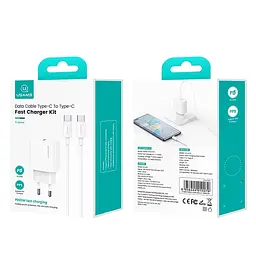 МЗП Usams US-CC226 Kit-Yi Ser. 20W (1USB-C) + кабель Type-C to Type-C White - мініатюра 6