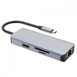 Type-C-Хаб Proove Iron Link 6 in 1 (2*USB3.0 + SD/TF + RJ45 + HDMI) - мініатюра 7