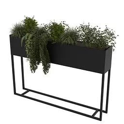 Вазон-кашпо для квітів Nice & Cozy Stand 120x20x80 см на підставці чорний