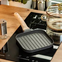Сковорода-гриль з антипригарним покриттям 18,3*18,1*2 см, сірий Breakfast HP39568C - мініатюра 6