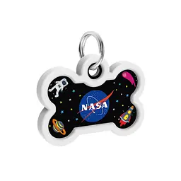 Адресник для собак і котів Waudog Smart ID з QR паспортом, NASA, L, 40х28 мм - мініатюра 4