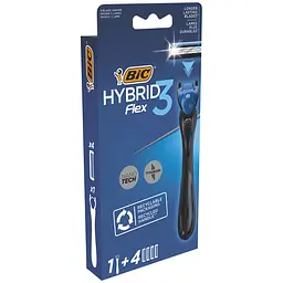 Бритва чоловіча BIC Hybrid 3 Flex з 4 змінними картриджами - мініатюра 2