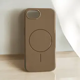 Чохол для iPhone 16e з MagSafe, захисний, глянцевий, з м’якою підкладкою, коричневий - мініатюра 3