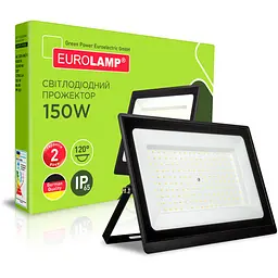 Прожектор Eurolamp LED з радіатором чорний (LED-FL-150(B)) - мініатюра 2