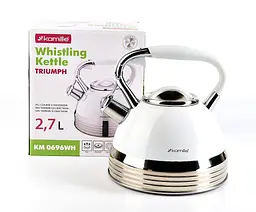 Чайник із свистком Kamille KM-0696WH 2.7 л білий - мініатюра 8