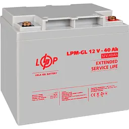 Акумулятор LogicPower GEL 12V/40Ah/480Wh [4154] [109889]