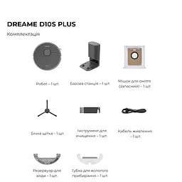 Робот-пилосос з вологим прибиранням Dreame D10s Plus (RLS6AD) - мініатюра 10