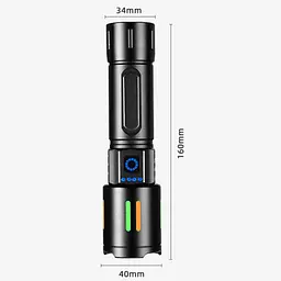 Ліхтар ручний Coba CB-611-TG акумуляторний із зумом 1x26650/3xAAA ЗУ Type-C zoom FLUORESCENCE - мініатюра 7