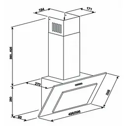 Витяжка похила Eleyus Vertical 700 60 BL - мініатюра 5