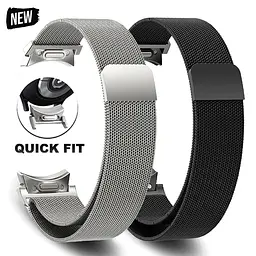 Ремінець для фітнес-браслета Grand Samsung Watch 4 Milanese Loop міланська петля металева - мініатюра 2