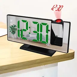 Годинник настільний з проектором чорний електронний годинник що світиться Gaosiio DS-3618LP - мініатюра 2
