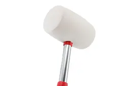 Киянка гумова Intertool 680 г х 80 мм біла ручка метал - мініатюра 3