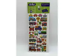 3D наліпки ZIBI KIDS Line Міський транспорт 23см ZB.63385