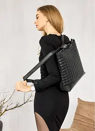 Жіночий рюкзак Sambag Leoma Cubic чорний 29 х 12 х 34 см (54380001) - мініатюра 2