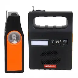 Зарядна сонячна станція Yobolife 3601-LM 6V Powerbank + ліхтар + FM радіо + MP3 + 2 лампи - мініатюра 4
