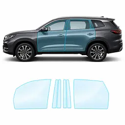Антигравійна захисна бронеплівка за лекалами для Chery Tiggo 8 I 2018-2020 - зони дверей і стійки вікон