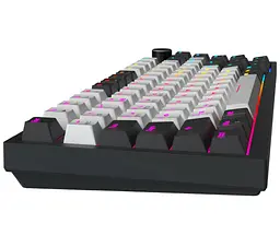 Клавіатура ігрова механічна GamePro MK-160-W-D Pro Wireless Hot-Swap Rainy Switch Black-White - мініатюра 4