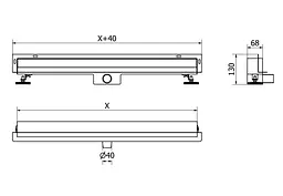 Трап для душу Mexen Flat 70 Wall gold 2в1 настінний MEX-1530070 - мініатюра 5