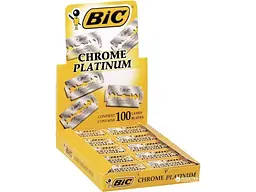Леза для гоління BIC 100шт Chrome Platinum (20пач*5лез) коробка