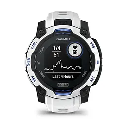 Смарт-годинник Garmin Instinct 3 45 мм Solar Whitestone/Bolt Blue (біло-синій) - мініатюра 2