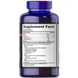 Омега 3-6-9 Puritan's Pride Omega 3-6-9 Fish Oil масло льону риби і бурачника 3600 мг 240 капсул (PTP-10148) - мініатюра 2