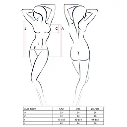 Відвертий боді з елементами стреп Passion Exclusive JADE BODY XXL/XXXL, black - мініатюра 5