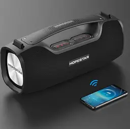Бездротова акумуляторна колонка Bluetooth BT5.0 караоке бумбокс 55W акустична система з мікрофоном HOPESTAR A6 PRO - мініатюра 4