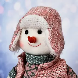 Фігура новорічна Stenson Snowman M17290-A 19471 50 см - мініатюра 2