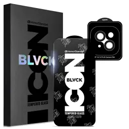 Скло захисне Armorstandart Supreme Plus Black Icon Apple iPhone 14 (ARM68071)