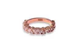Каблучка з червоного золота з фіанітами К-0503 15 - мініатюра 4