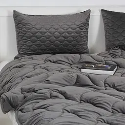 Ковдра полуторна ТЕП VELOUR 1-04870_34535 150х210 см темно-сіра - мініатюра 4