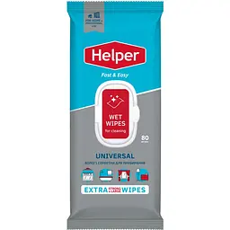 Вологі серветки господарчі для прибирання Helper Універсальні 80 шт