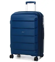 Валіза середня M поліпропілен Airtex 646 80л 67,5×47×26см Темно-синій