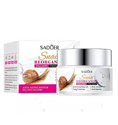 Антивіковий крем для обличчя Sadoer Snail Collagen Reorganizing з муцином равлика 50 г - мініатюра 6