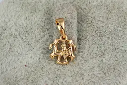 Кулон зодіак Xuping Jewelry близнюки 1,2 см золотистий