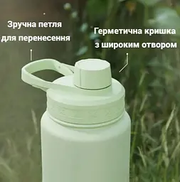 Пляшка для води Smartshake Bohtal Insulated Sports Bottle 960 ml/32 oz Black металева з подвійною вакуумною ізоляцією (11280001) - мініатюра 6