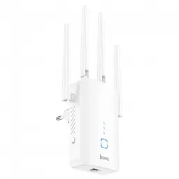 Портативний модем Репітер HOCO HI35 підсилювач Wi-Fi сигналу на 4 антени WiFi4, 300Mbps, 2.4 ГГц Чорний - мініатюра 5