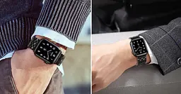 Браслет для Apple Watch series 3/4/5/6 із шириною корпусу 42/44мм Quadro сталевий Чорний BeWatch (1024401) - мініатюра 5