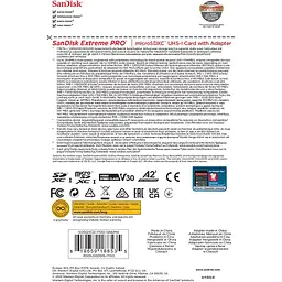 Карта пам'яті SanDisk microSDXC 1TB Extreme Pro UHS-I U3 + SD Adapter [SDSQXCD-1T00-GN6MA] [80275] - мініатюра 6